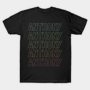 Anthony Name Pattern T-Shirt